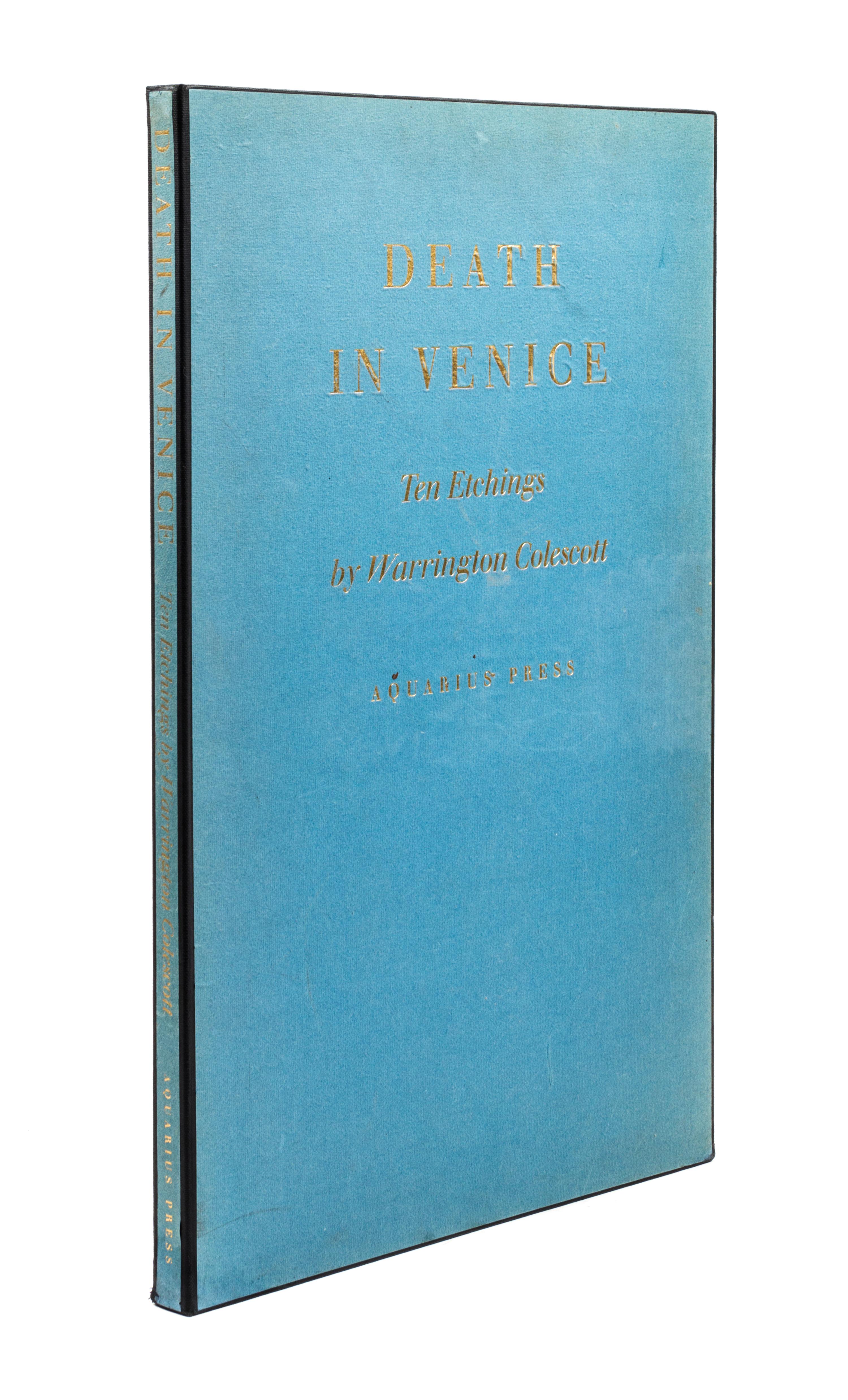 (AQUARIUS PRESS) MANN, THOMAS. Death in Venice. NY, 1971. One of 10 artist's proofs copies. With 10 original color etchings.