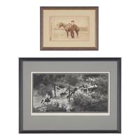 [Western Americana] Group of 6 photos of cowboys and ranchers, including images by Lenny & Sawyers and A. Dailey