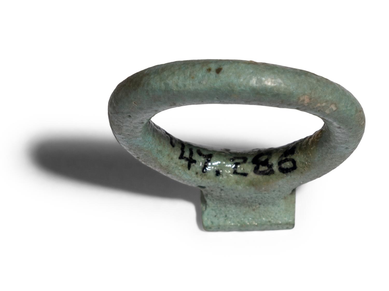 Forty-Five Egyptian Faience Amulets, Scarabs, and Rings