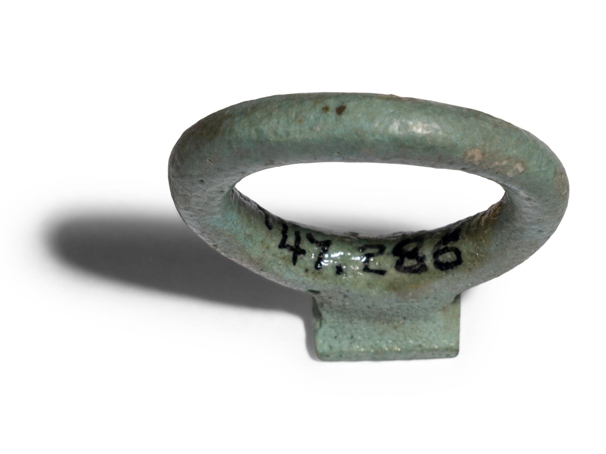 Forty-Five Egyptian Faience Amulets, Scarabs, and Rings
