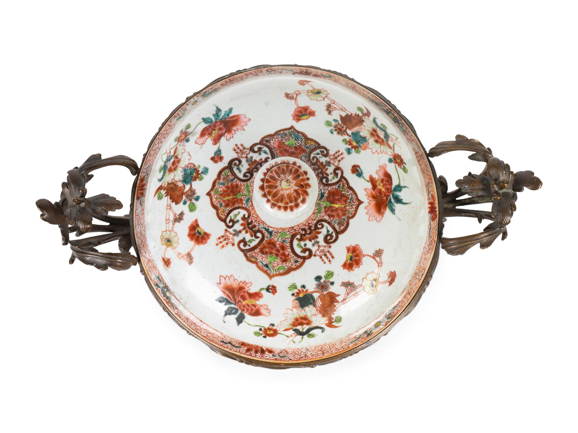 A Gilt Bronze Mounted Chinese Export Porcelain Bowl and Cover — 18TH CENTURY, Mounts 19TH CENTURY