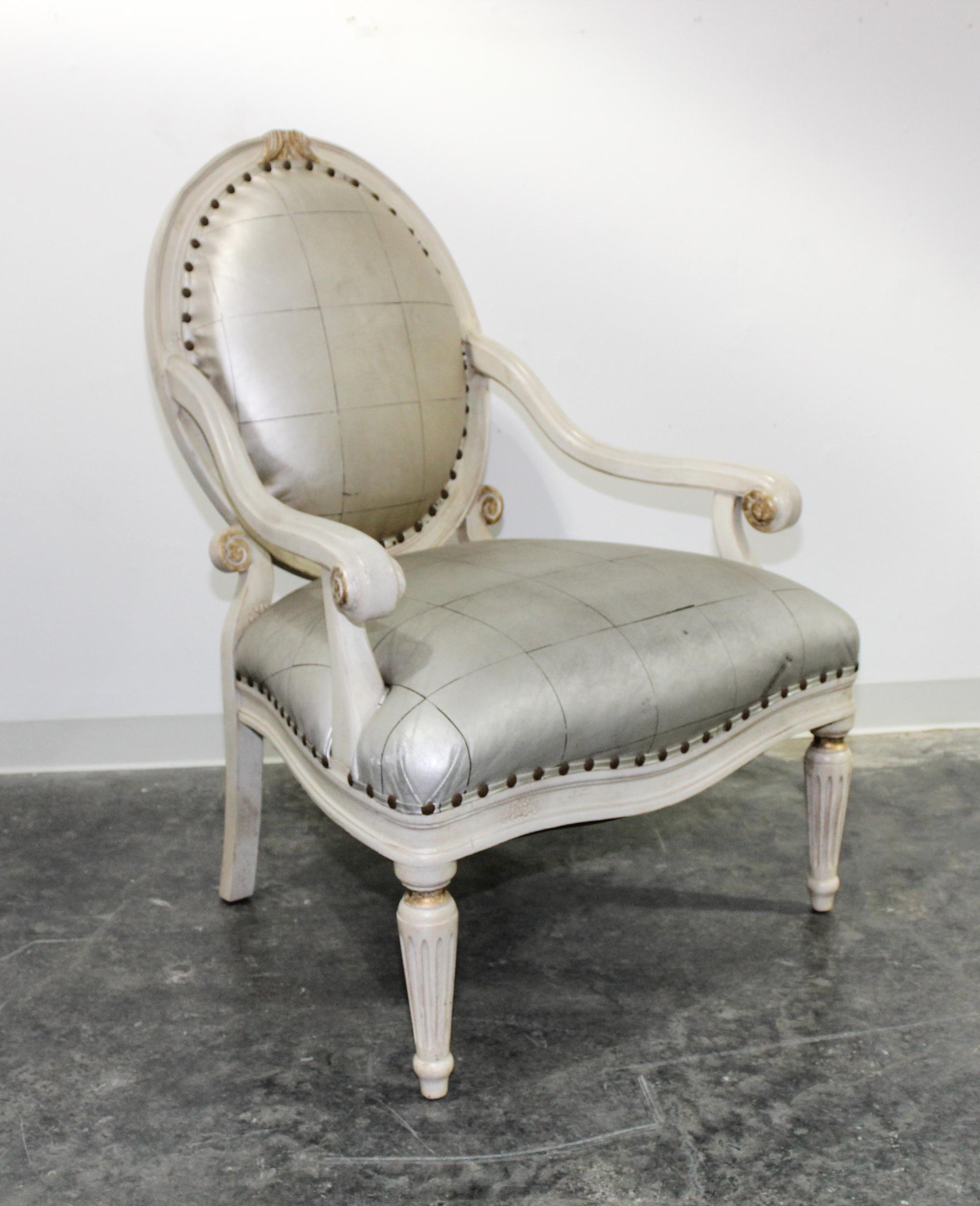 An Oversized Open Armchair Height 43 inches.