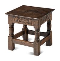 A Charles II Oak Child's Joint Stool