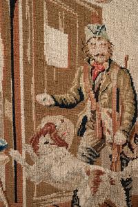A George II Style Pole Screen with a Needlepoint Panel