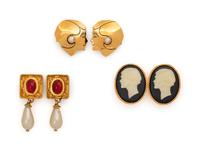 Three Chanel Earclips, 1970-80s