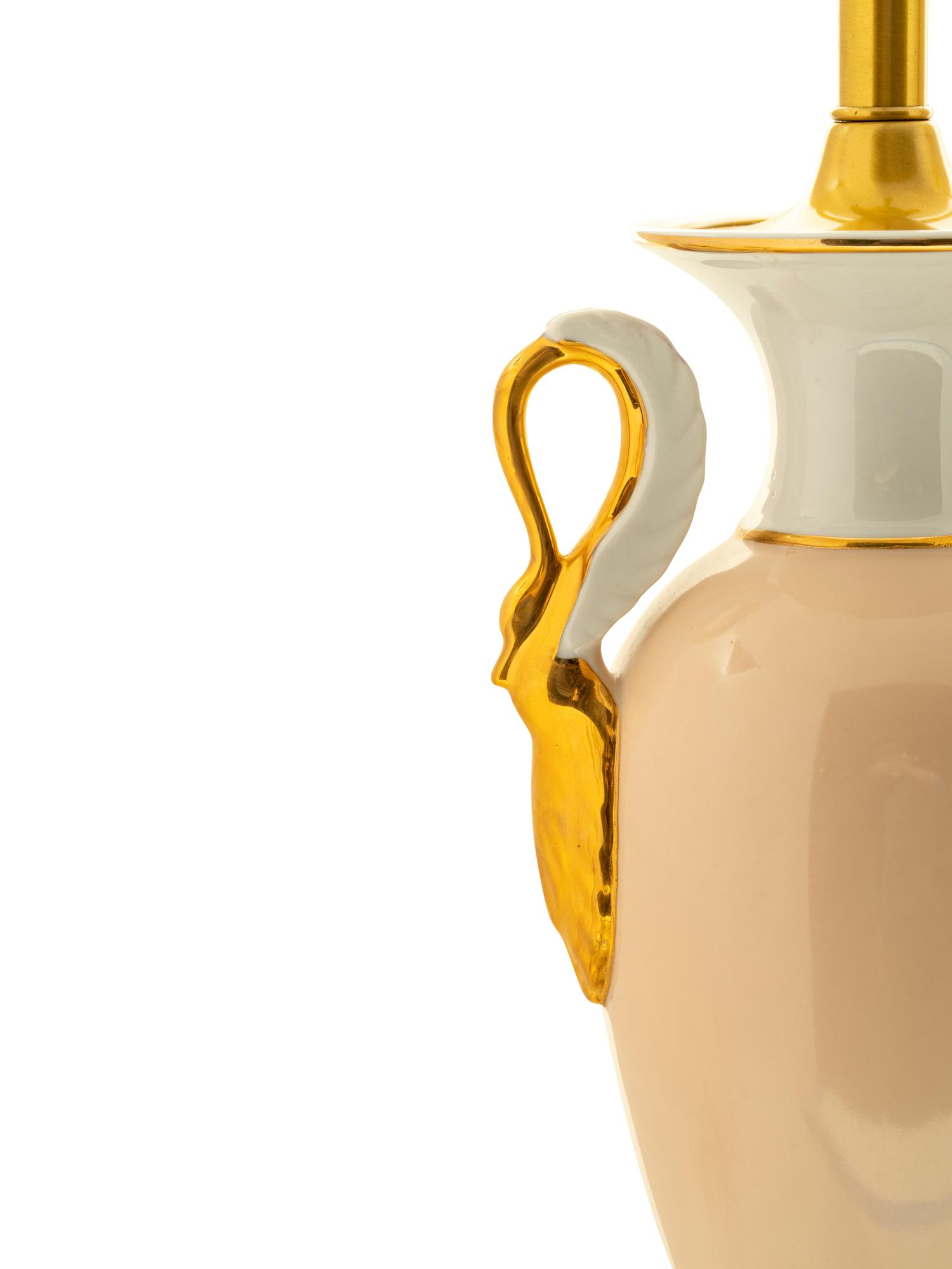 A Pair of Empire Style Porcelain Lamps