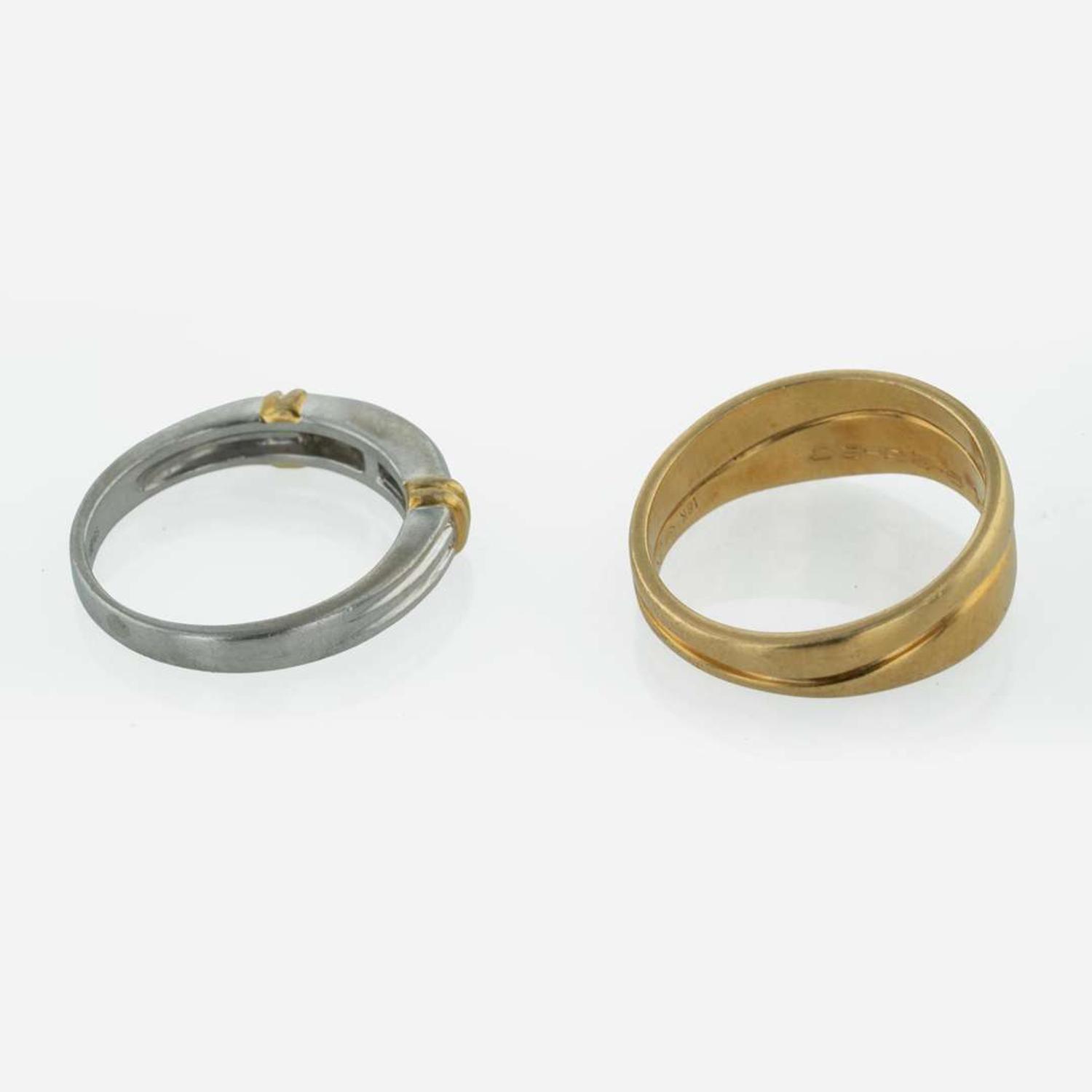 A Set of Two Gold Wedding Bands