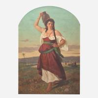 Enrico Fanfani (Italian, 1824–1885) The Water Carrier, Together with Two Companion Pieces