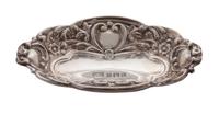 An Elizabeth II Silver Salt, Roberts & Dore, Birmingham, 1989, the rim decorated with C-scrolls and vacant cartouches.