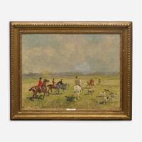 John Lewis Brown (British, 1829–1890) Cavaliers en Chasse