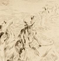 A Pair of Etchings ( Sur la Plage à Berneval, ca. 1892 and Le chapeau épinglé , ca. 1894)