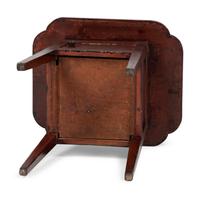 A Country Federal Stained Cherrywood and Pine Shaped Top Work Table