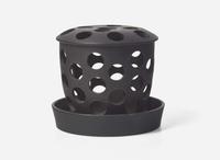 A Wedgwood Black Basalt Crocus Pot Tray and Cover, UK, circa 1810-20