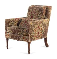 A Clarence House Velvet-Upholstered Armchair