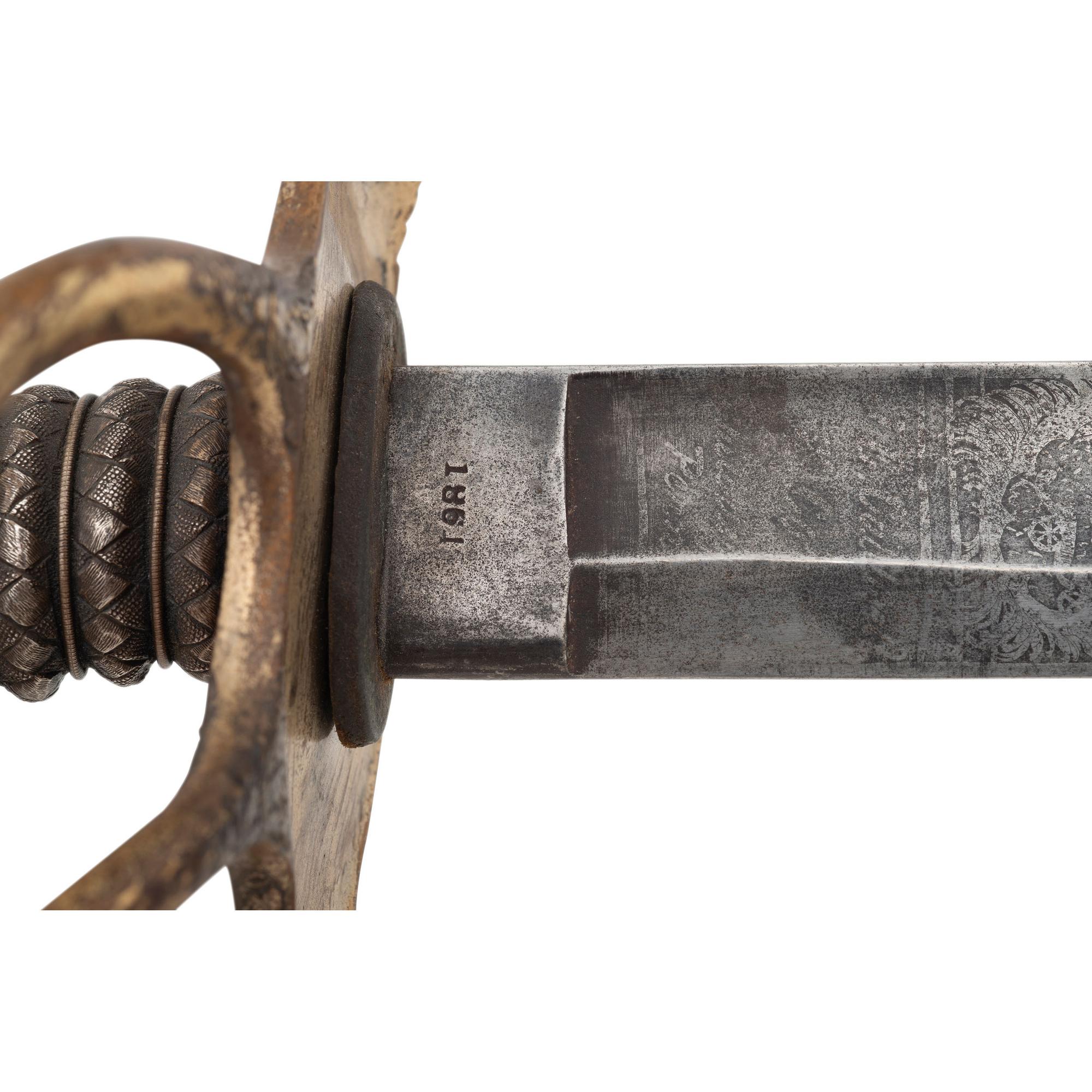 Caldwell Retailed Silver Gripped Model 1840 Cavalry Officers Presentation Sword to Col. (General) Hiram Berry - 4th Maine Vols. KIA at Chancellorsville with (2) CDVs and a Commemorative Coin