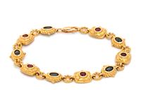 YELLOW GOLD, SAPPHIRE AND RUBY BRACELET