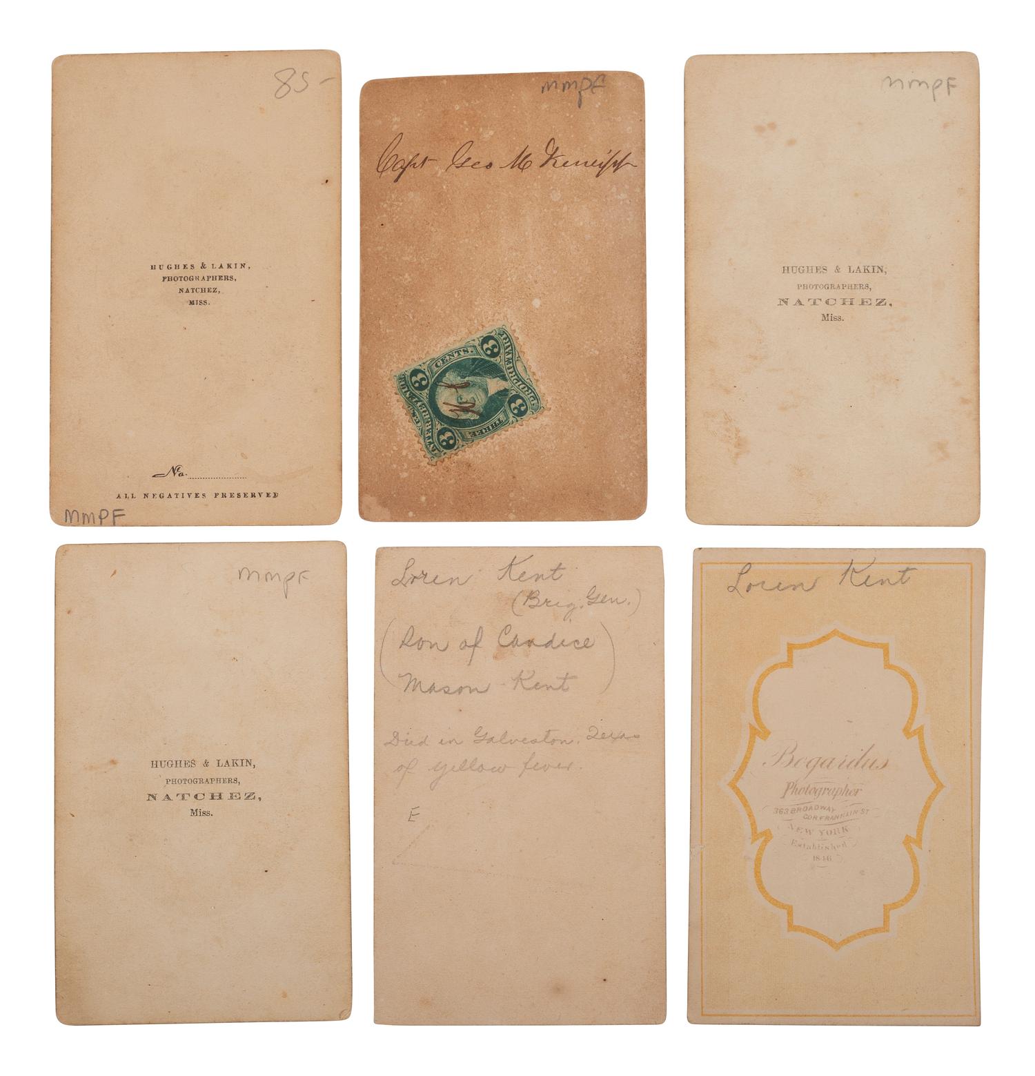 [CIVIL WAR]. A group of 11 CDVs of Illinois soldiers, many identified.