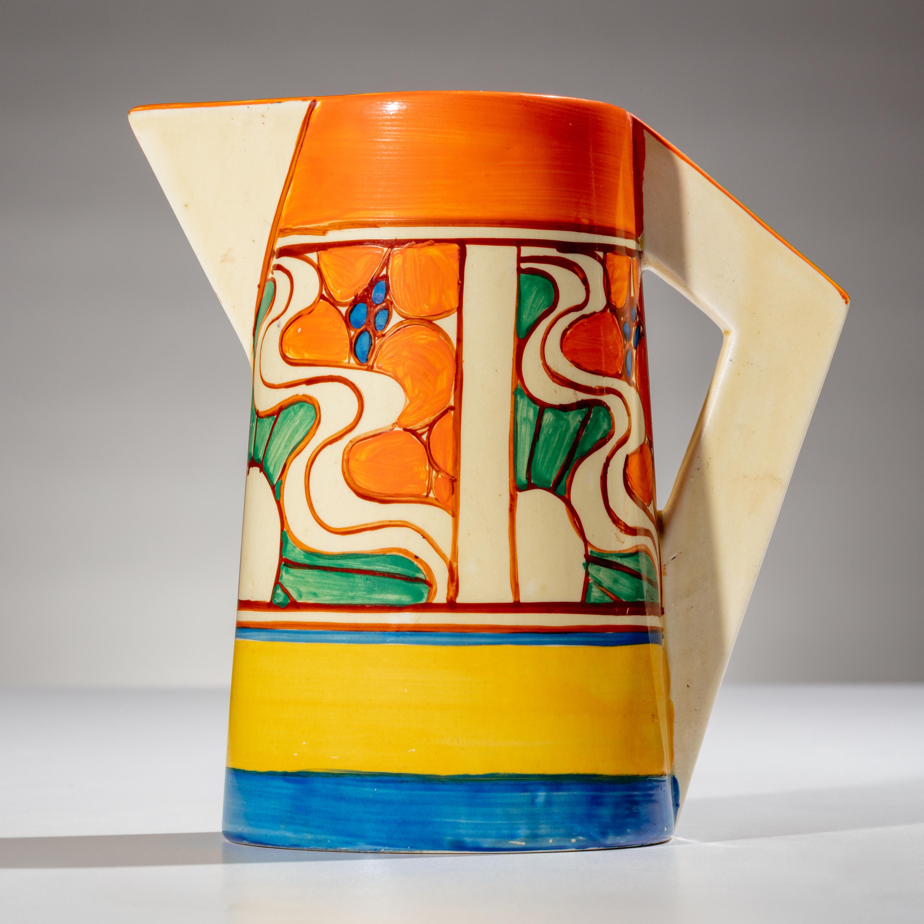 Clarice Cliff (English, 1899–1972) — Sunrise pattern, 4 pieces