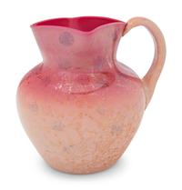 A New England Wild Rose Agata Glass Water Pitcher