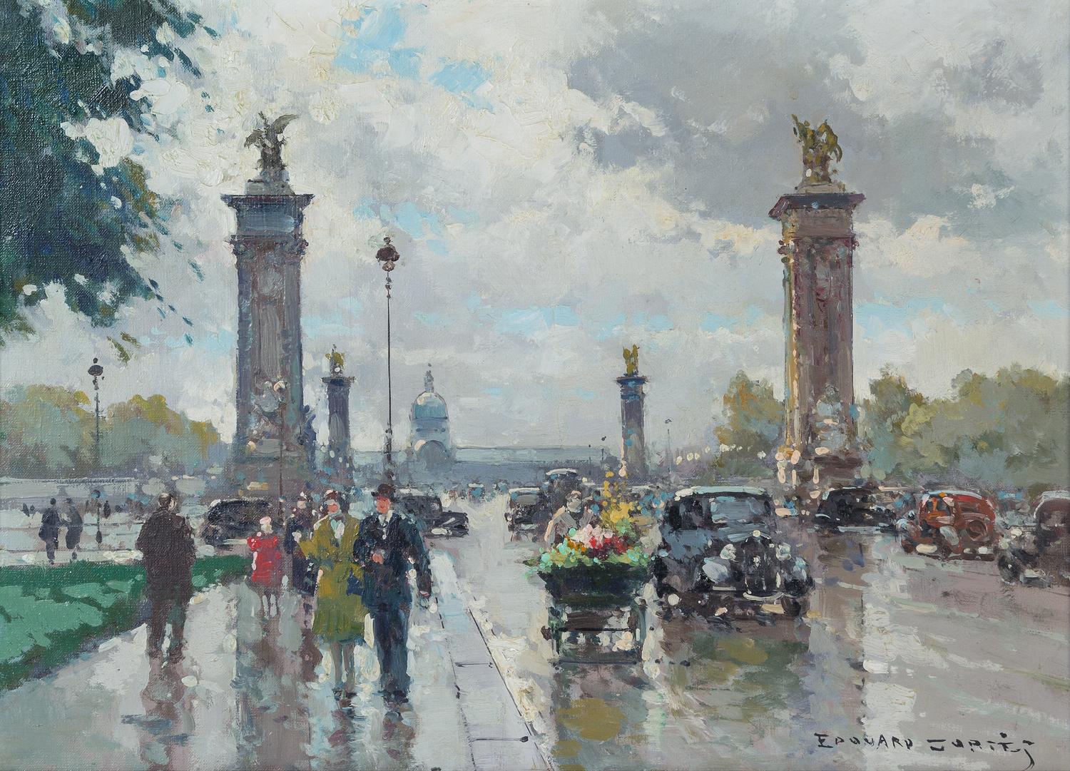 Edouard Leon Cortes, (French, 1882-1969), Entrance of the Grand Palais