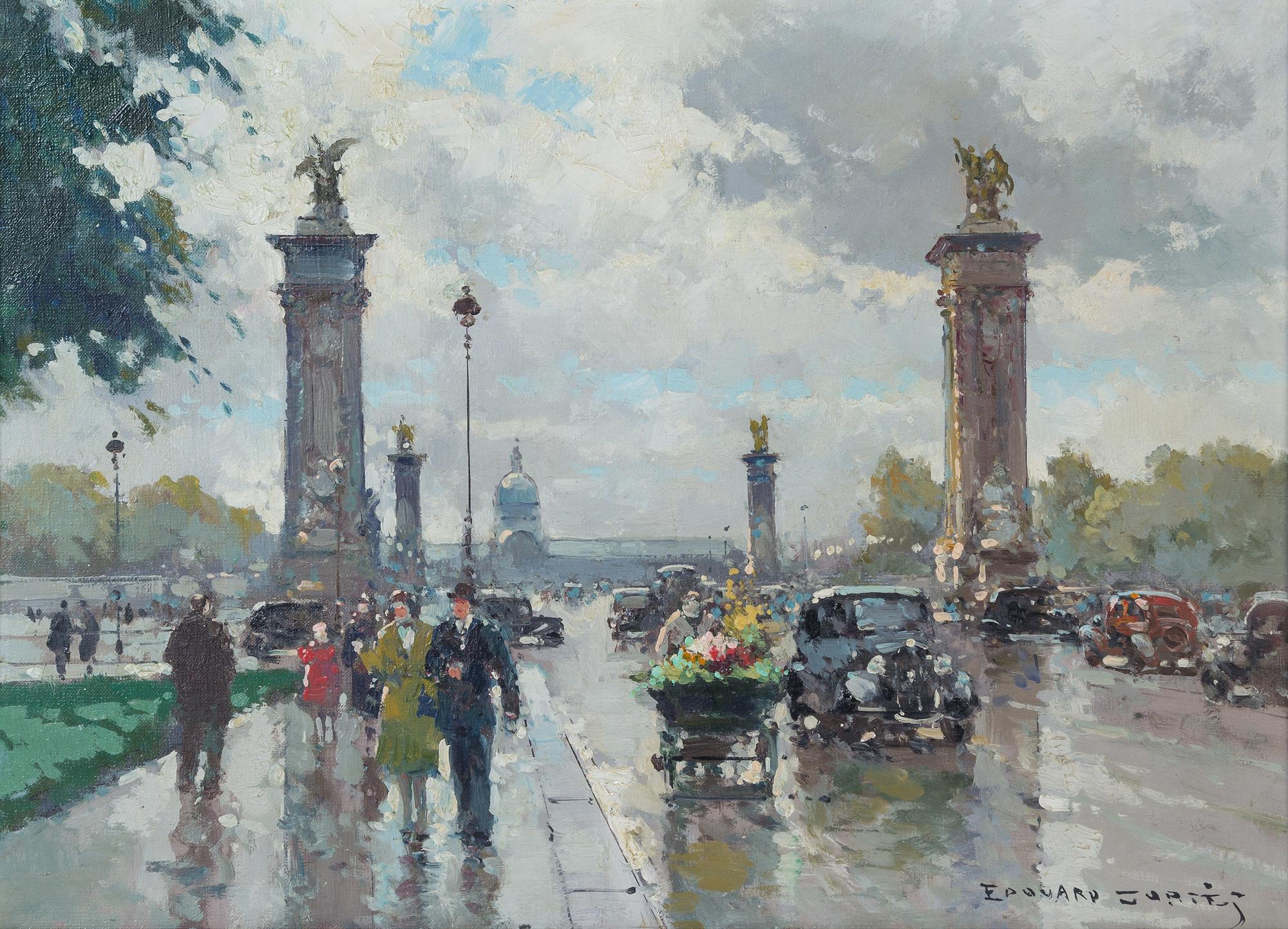 Edouard Leon Cortes, (French, 1882-1969), Entrance of the Grand Palais