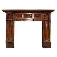 A Heavily Carved Mahogany Half Mantel 70" W x 12" D x 53.5" H — England, Circa 1880
