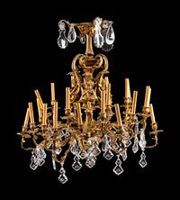 A Louis XV Style Gilt-Bronze and Glass Twenty-Four-Light Chandelier — 19TH CENTURY