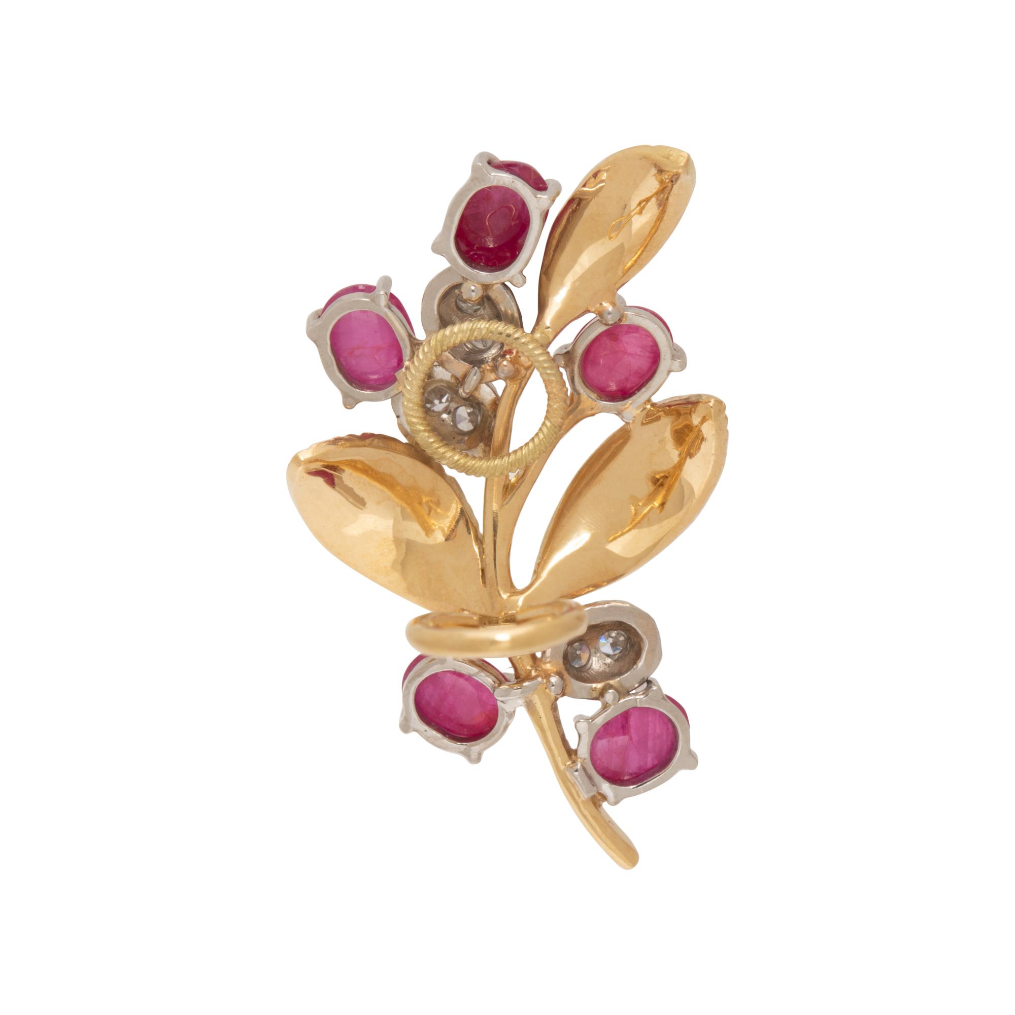 CARTIER, RUBY AND DIAMOND EARCLIPS