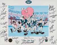 A 1969 New York Jets Team Signed Looney Tunes "The Jet Set" Animation Cel lncluding Joe Namath,