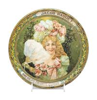 A Jacob Raquet Brewery Tin Lithograph Advertising Tray