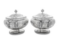 A Pair of Scottish George III Silver Covered Tureens