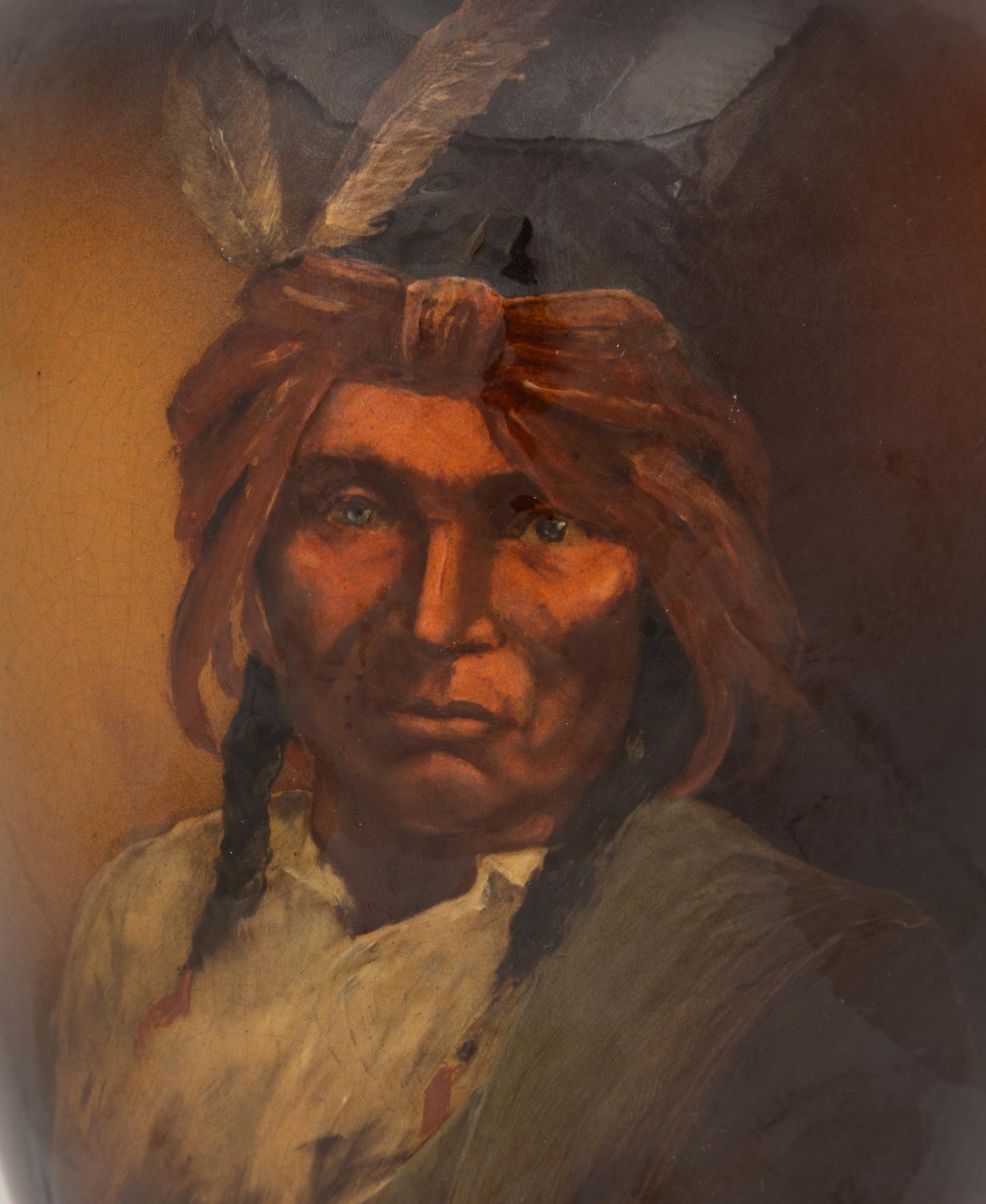 A Weller Louwelsea Indian Vase, by Anthony Dunlavy