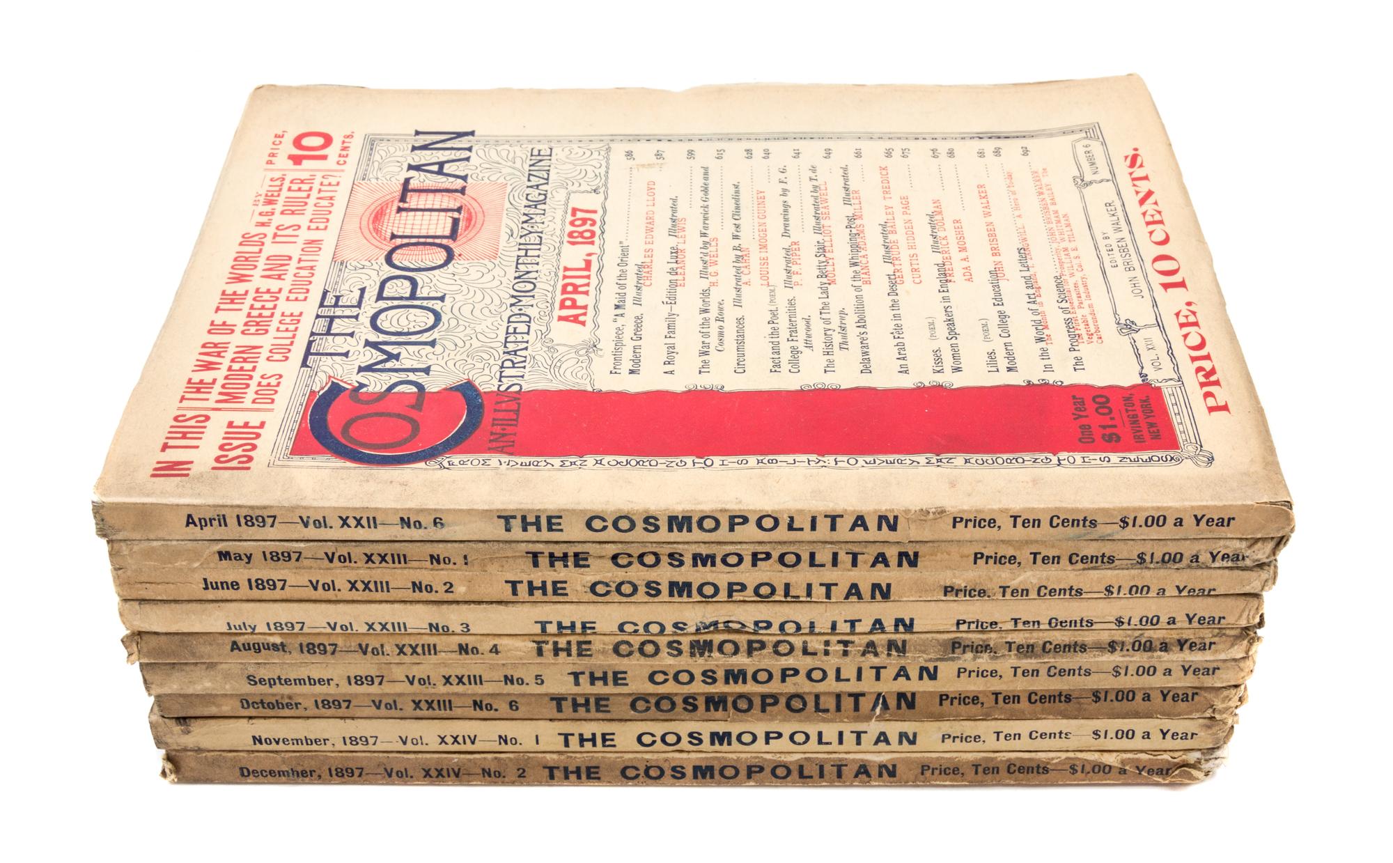WELLS, H. G. War of the WOrlds, as it first appeared in The Cosmopolitan. April-December 1897.