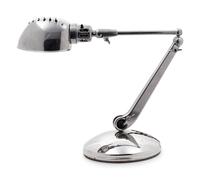 A Chromed Metal Articulated Desk Lamp