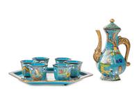 A Chinese Cloisonné Enamel Wine Set