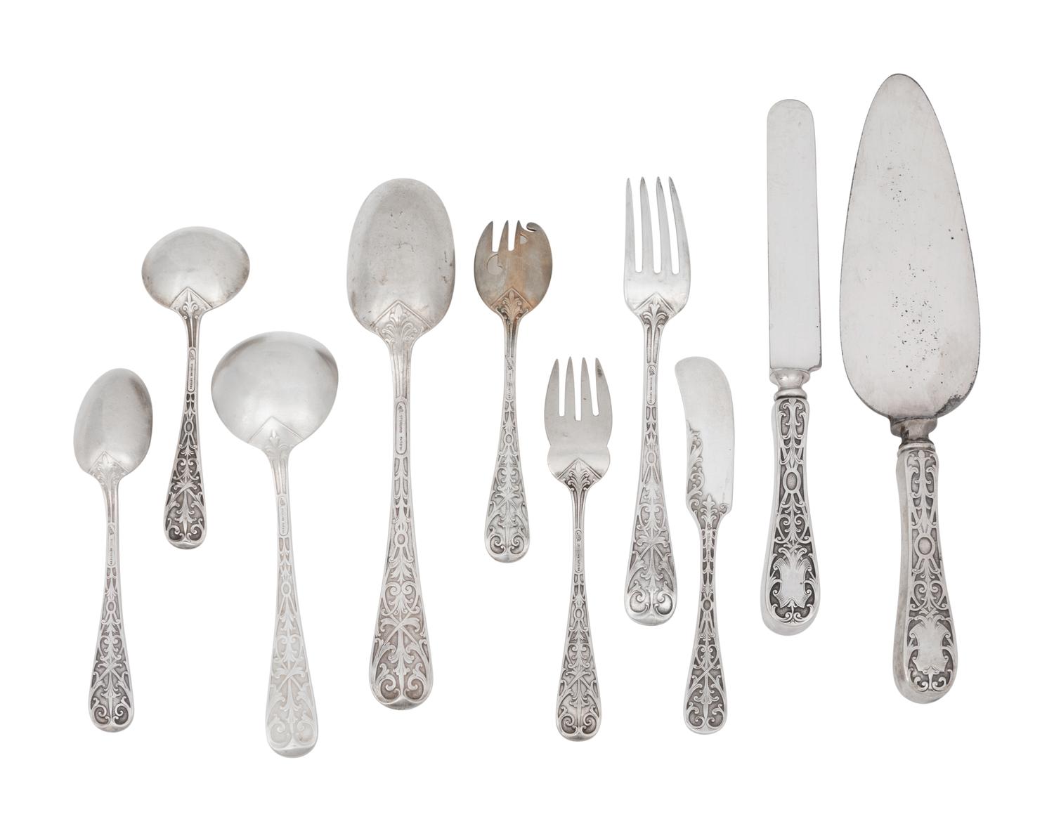 A Mauser Sheraton Silver Flatware Service