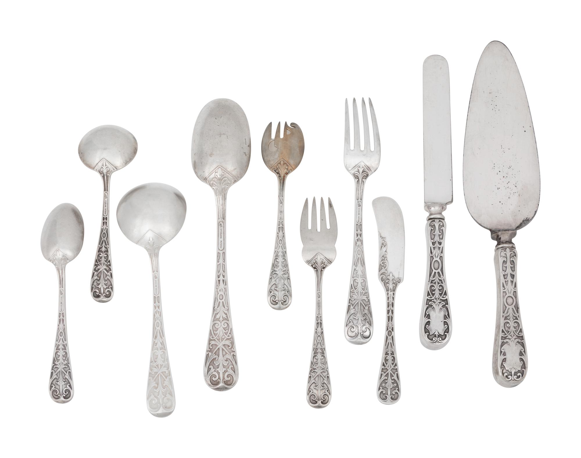 A Mauser Sheraton Silver Flatware Service