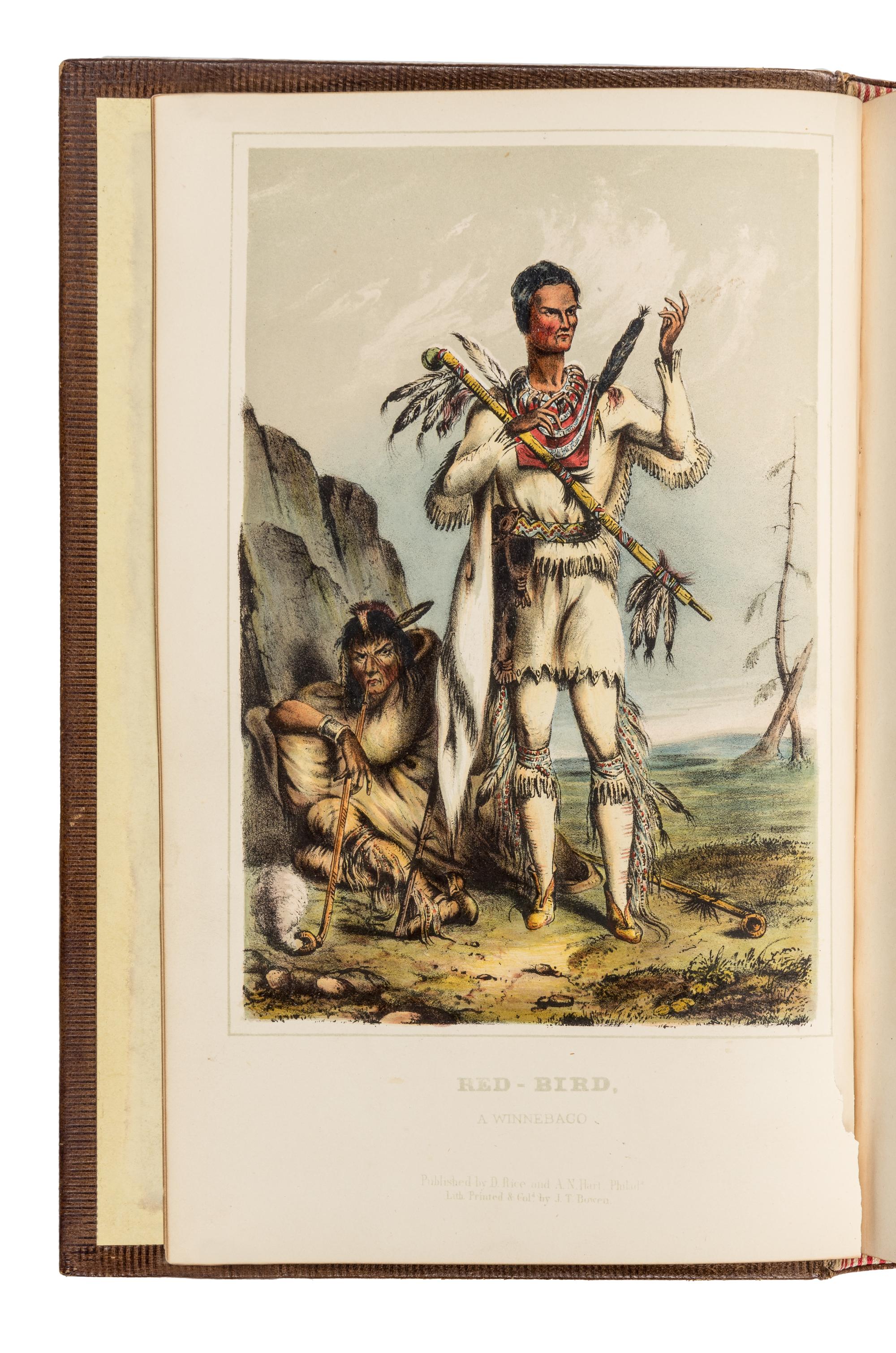 MCKENNEY, Thomas Loraine (1785-1859) and HALL, James (1793-1868). History of the Indian Tribes of North America... Philadelphia: D. Rice & A.N. Hart, 1858.