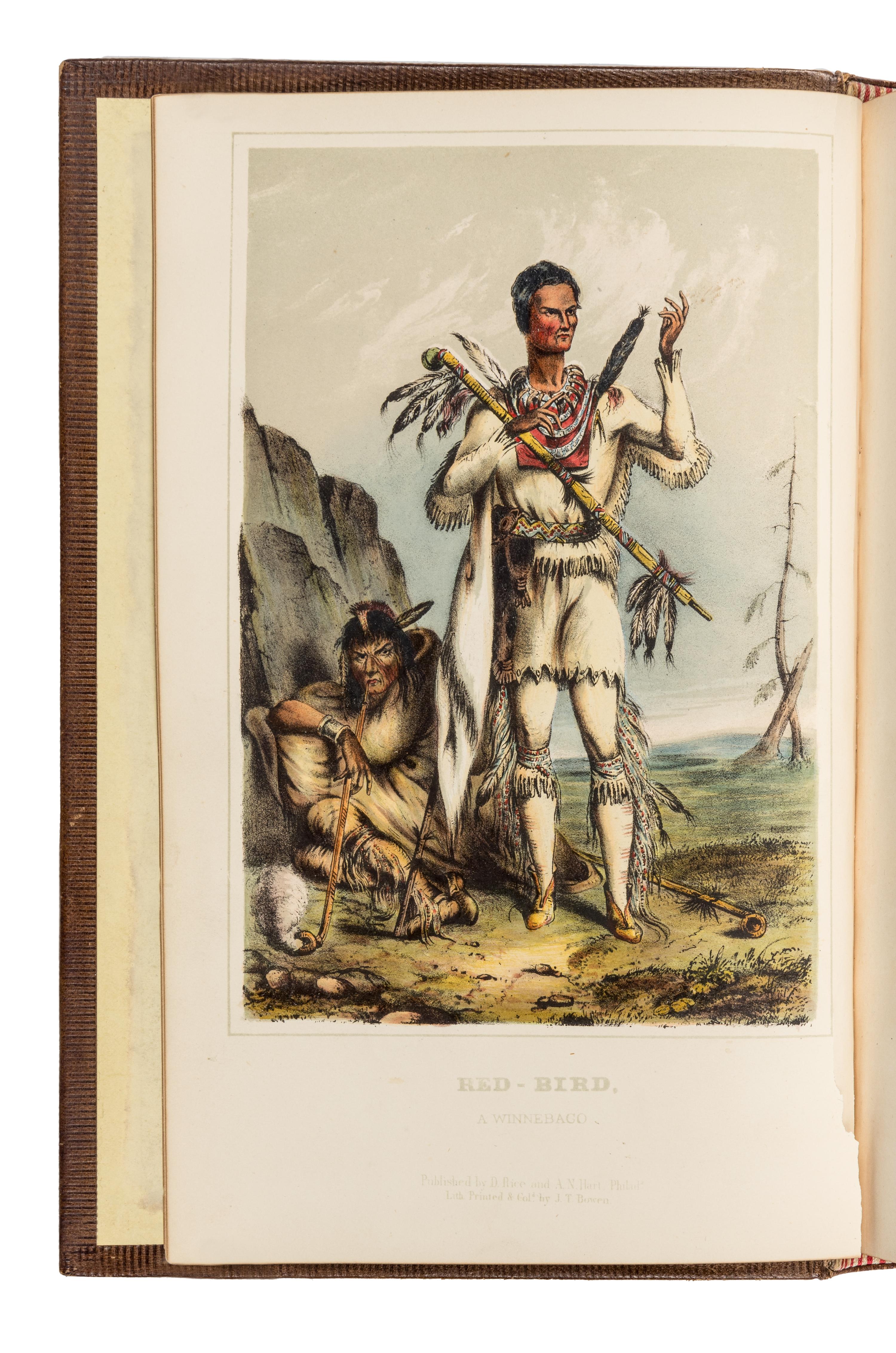 MCKENNEY, Thomas Loraine (1785-1859) and HALL, James (1793-1868). History of the Indian Tribes of North America... Philadelphia: D. Rice & A.N. Hart, 1858.