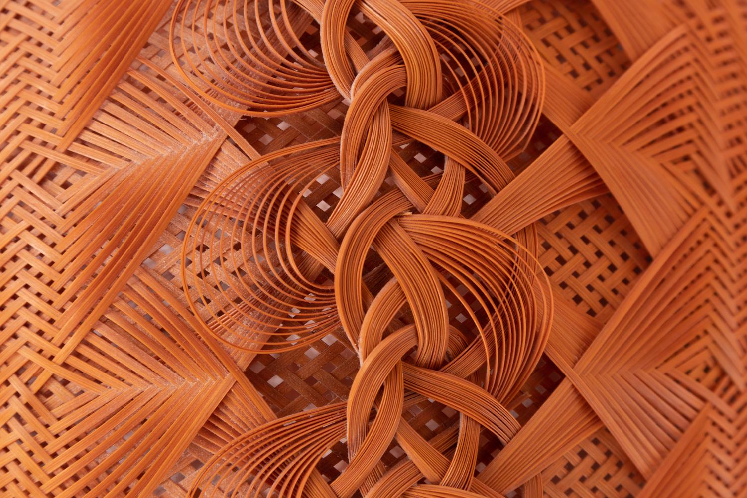 A Japanese Ikebana Bamboo Flower Arranging Basket