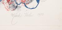 A Group of Four Abstract Works on Paper by 20th Century American Artists