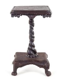 A German Carved Mahogany Pedestal Table