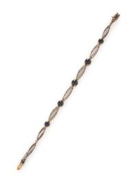 BELLE ÉPOQUE, SAPPHIRE AND DIAMOND BRACELET