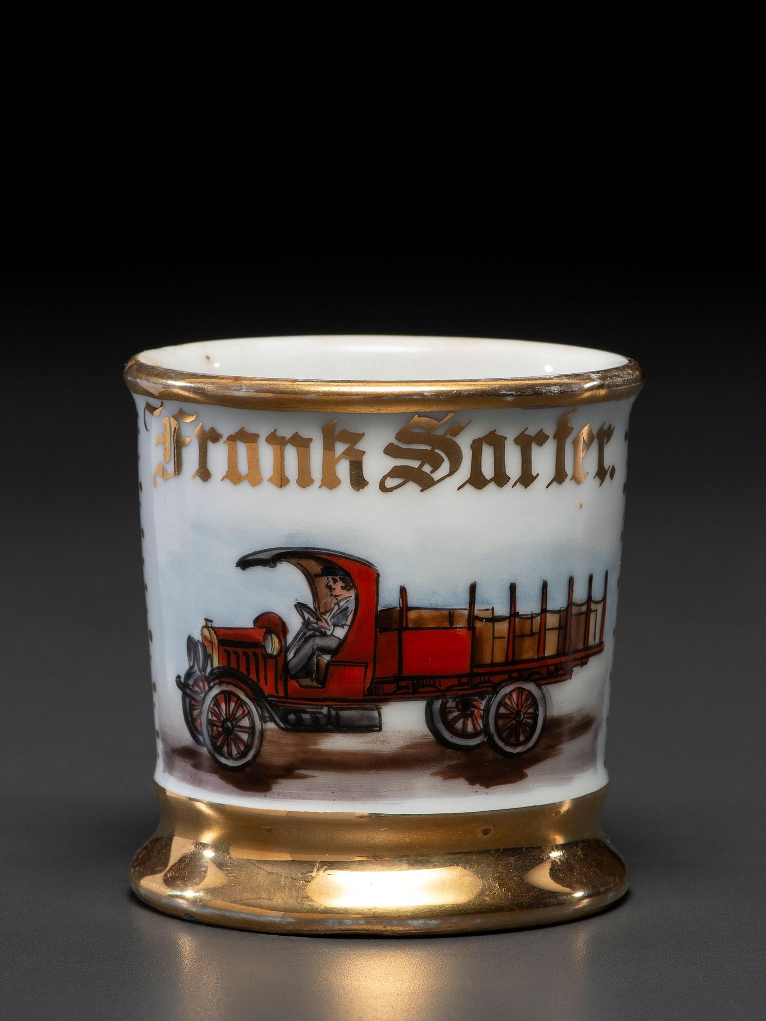A Delivery Driver's Porcelain Occupational Shaving Mug
