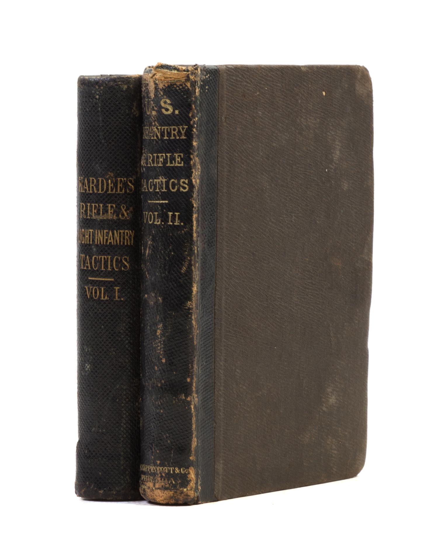 HARDEE, W.J. Rifle and Light Infantry Tactics... Philadelphia, 1861. 2 vols. With 67 plates.