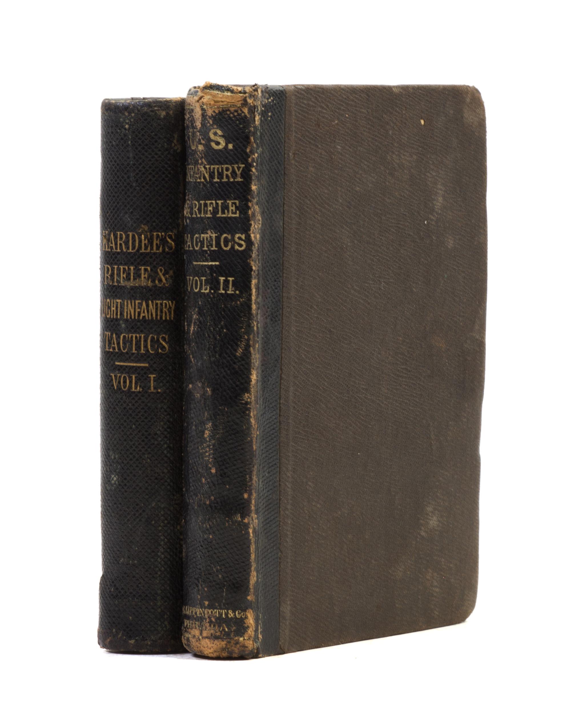 HARDEE, W.J. Rifle and Light Infantry Tactics... Philadelphia, 1861. 2 vols. With 67 plates.