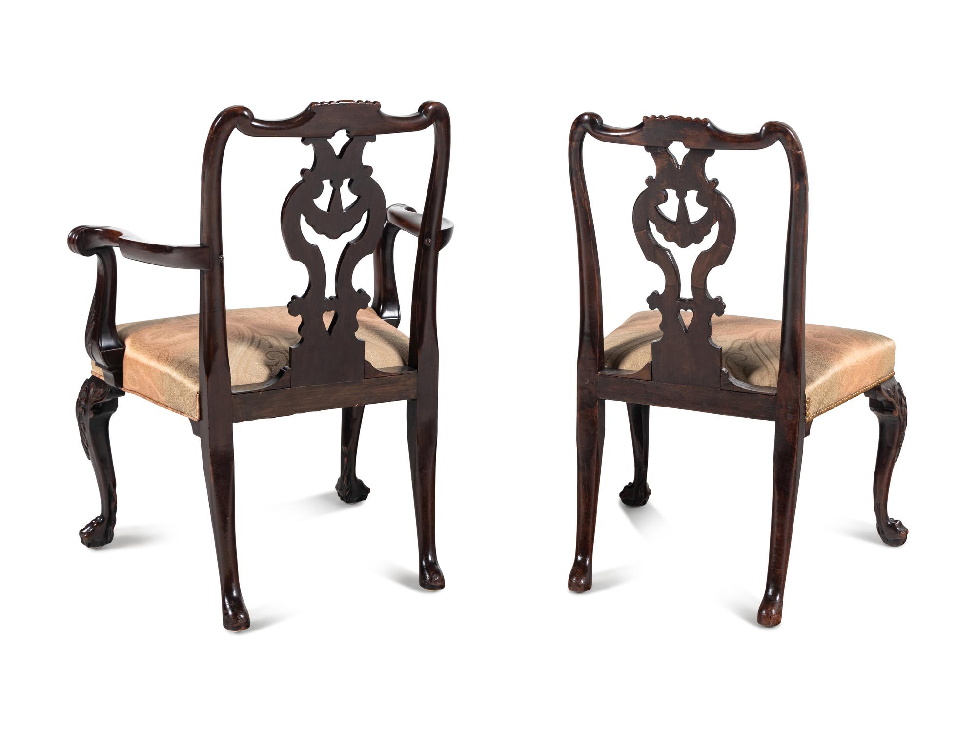A Set of Five George III Style Mahogany Dining Chairs