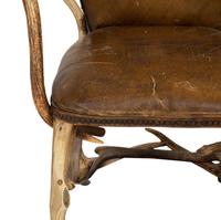 A Victorian Stag Horn Armchair
