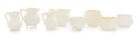 Four Belleek Creamer and Sugar Sets Height of tallest 3 5/8 inches. — FOURTH AND FIFTH GREEN MARK (1946-1965)