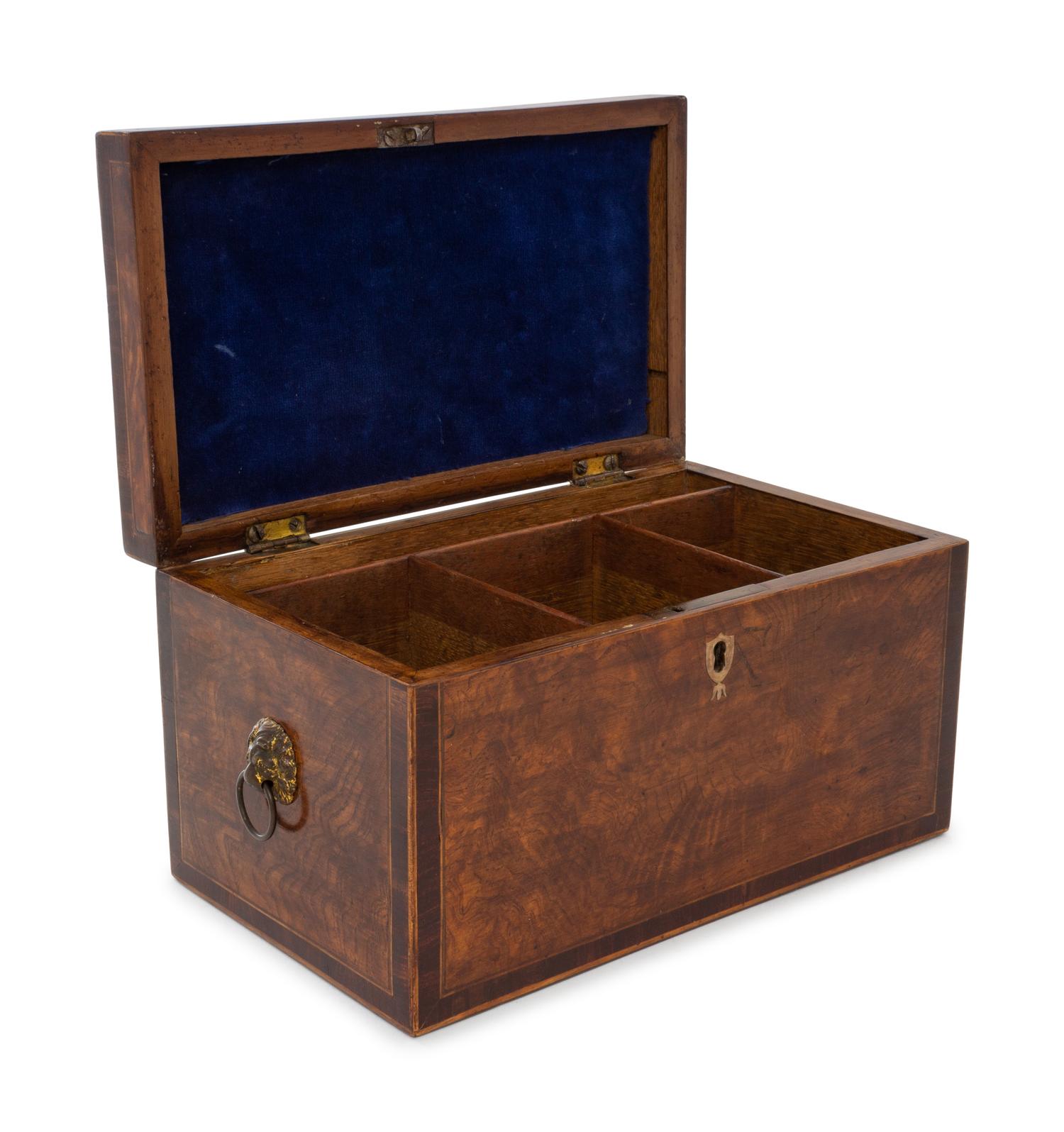 An English Parquetry Mahogany Letter Box
